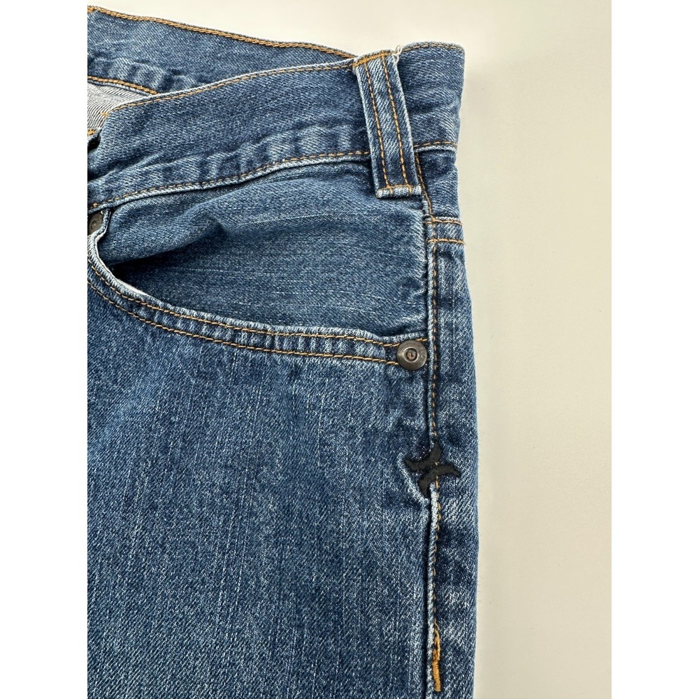 Hurley Jeans Mens 30 Blue Denim Straight Leg 5-Pocket Everyday Comfort - Picture 4 of 10
